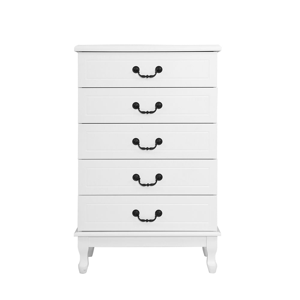 French Style 5 Drawer Tallboy - FREE SHIPPING