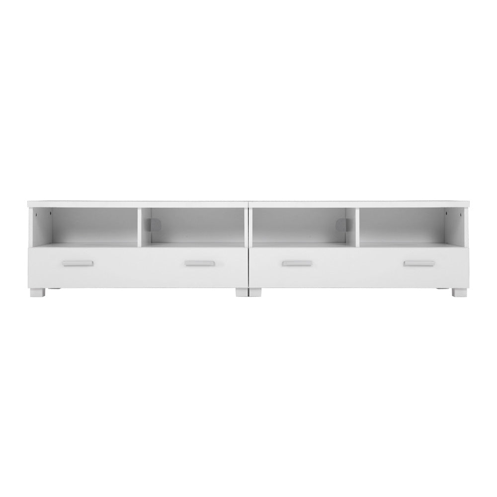 180cm White Classic TV Stand / Entertainment Unit with Drawers - FREE SHIPPING