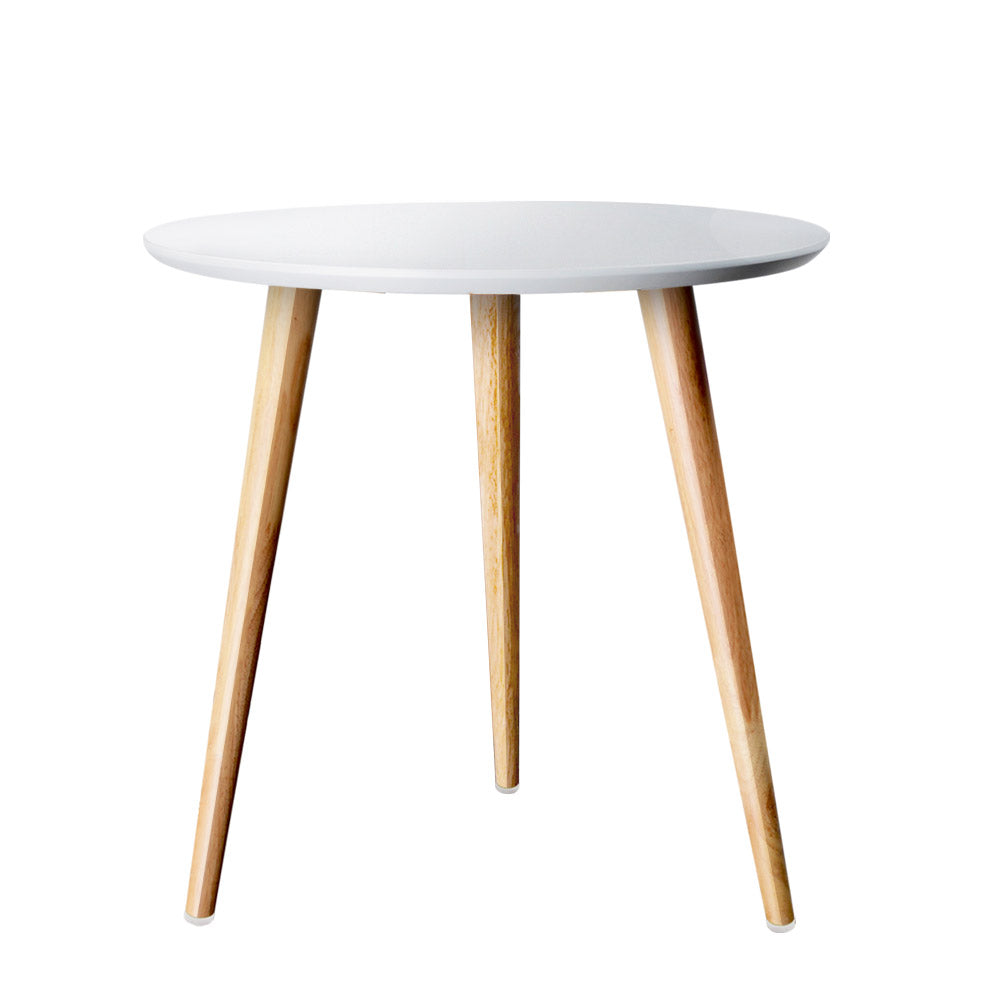 Scandinavian Round Table - White - 50cm - FREE SHIPPING