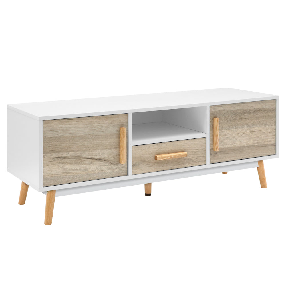 120cm Scandinavian Styles Two Tone Wooden Entertainment Unit - FREE SHIPPING