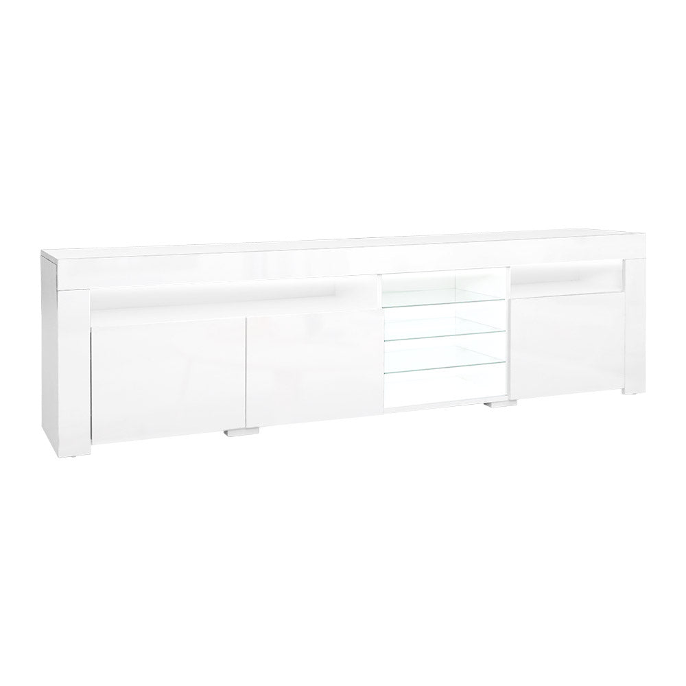 180cm Gloss White LED TV Cabinet / Entertainment Unit - FREE SHIPPING