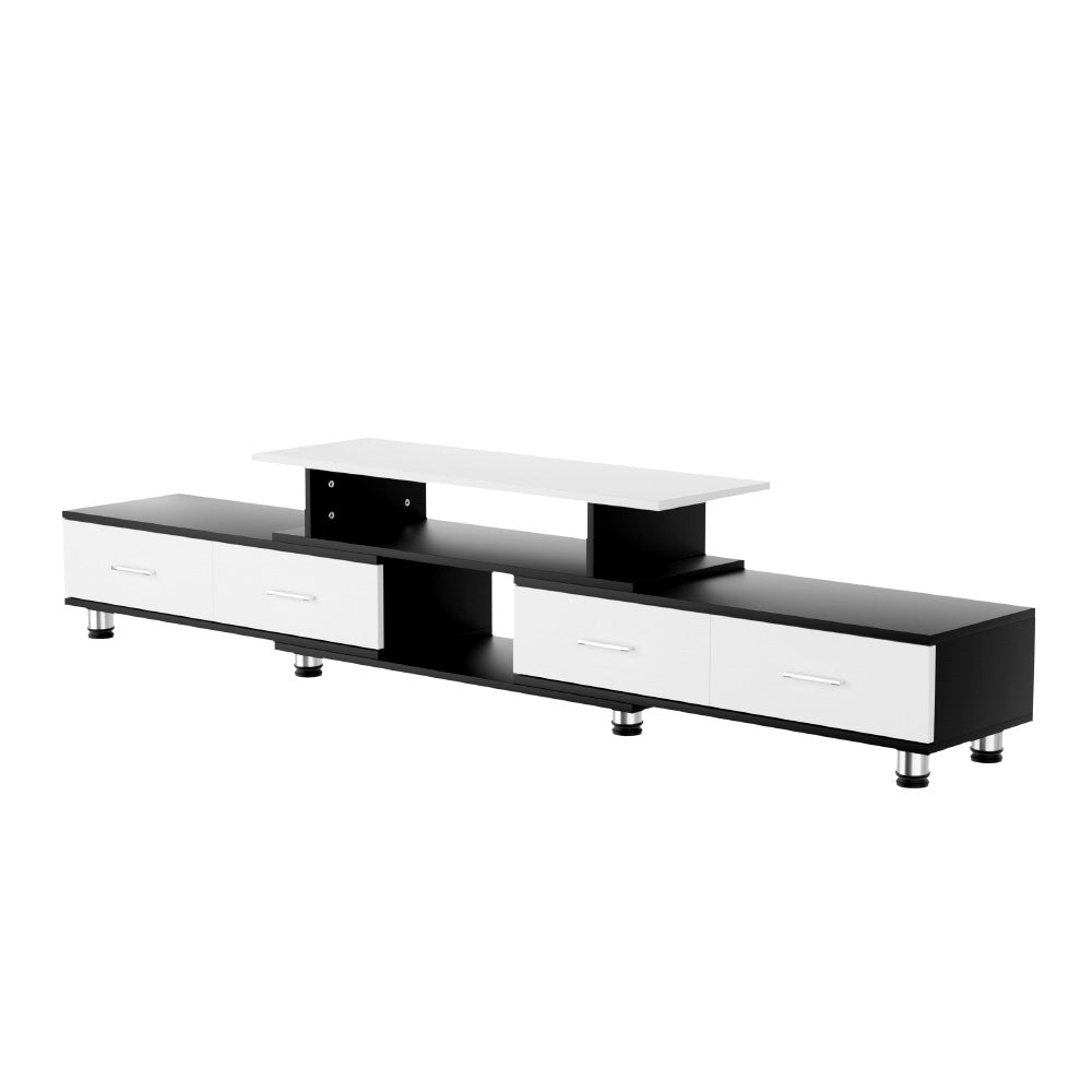 220cm Two Tone TV Cabinet / Entertainment Unit with Storage Drawers - FREE SHIPPING