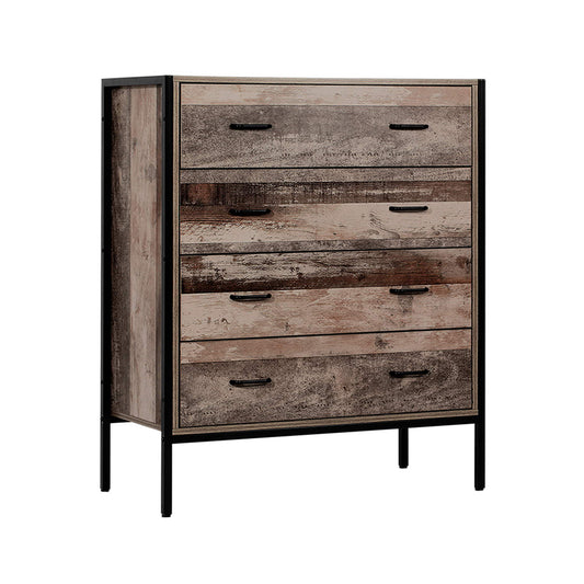 Rustic Look 4 Drawer Tallboy - FREE SHIPPING
