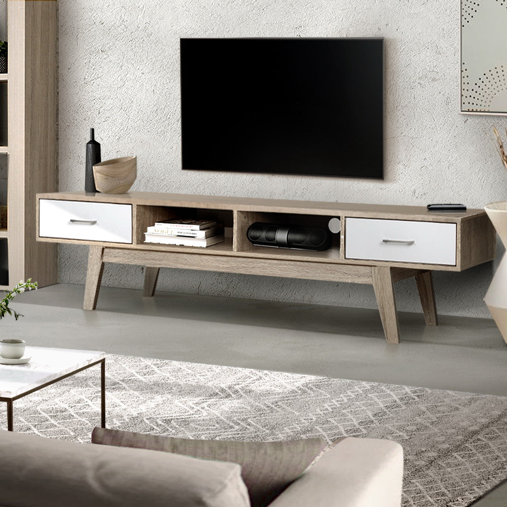180cm Oak Scandinavian Style TV Cabinet / Entertainment Unit - FREE SHIPPING