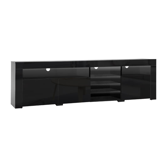 180cm Black Gloss LED TV Cabinet / Entertainment Unit - FREE SHIPPING