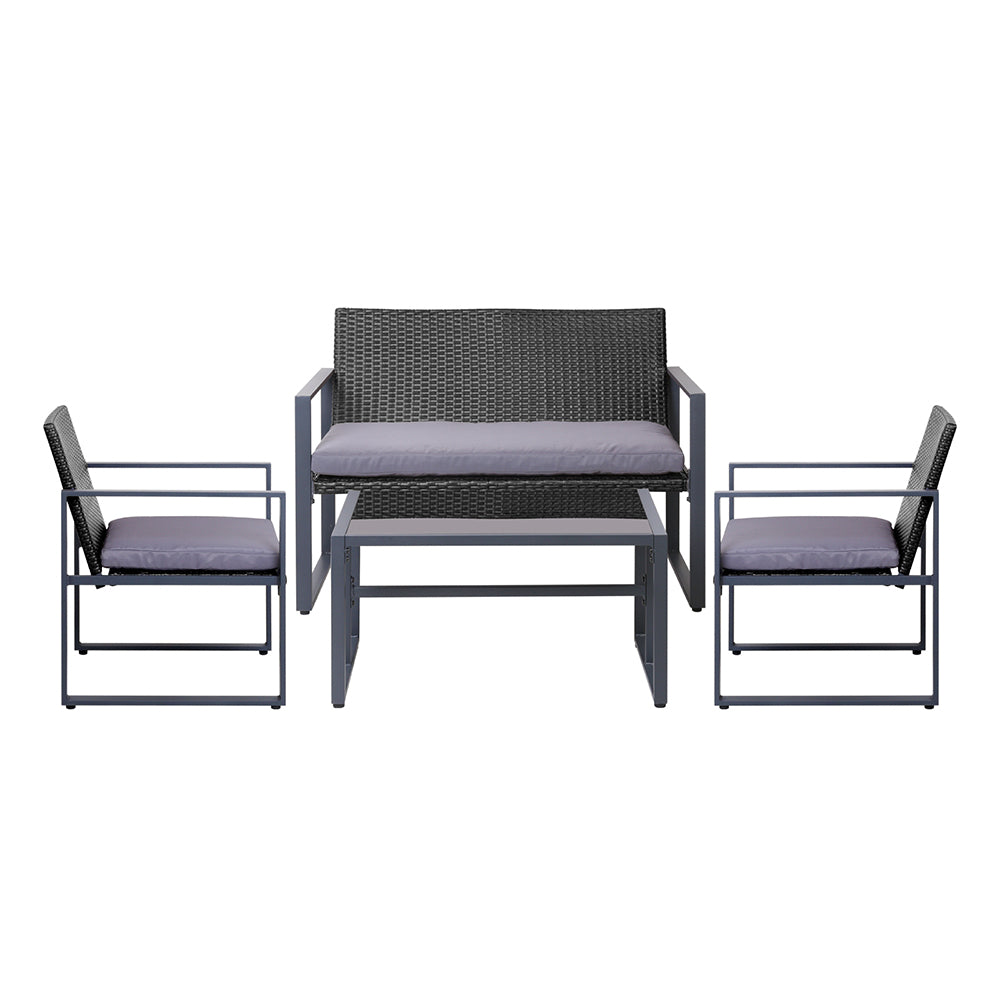 Gardeon 4pcs Outdoor Lounge Setting Sofa Set Garden Patio Table Chairs